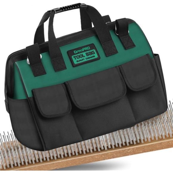 GREN PRO 18 inch Tool Bag with Adjustable Shoulder Strap, Waterproof Tools Bag - Picture 2 of 7